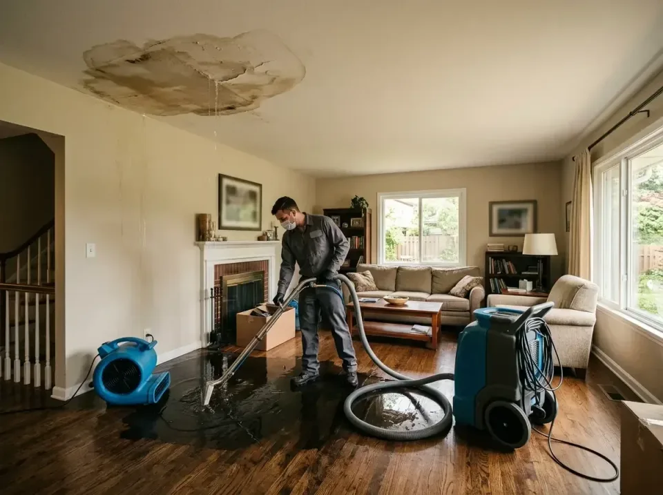 attic-pipe-burst-ceiling-drip-008 — frequently asked questions, Water Damage Restoration & Carpet Care in Sharon, PA